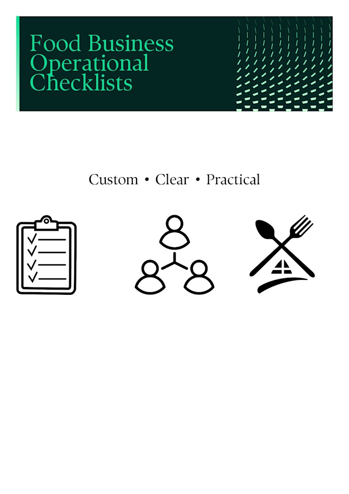 create professional checklists for your food business