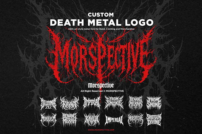 death metal band lettering font logo