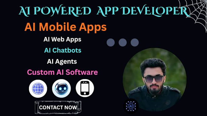 ai mobile app development, ai saas web application, ai chatbot or auto software