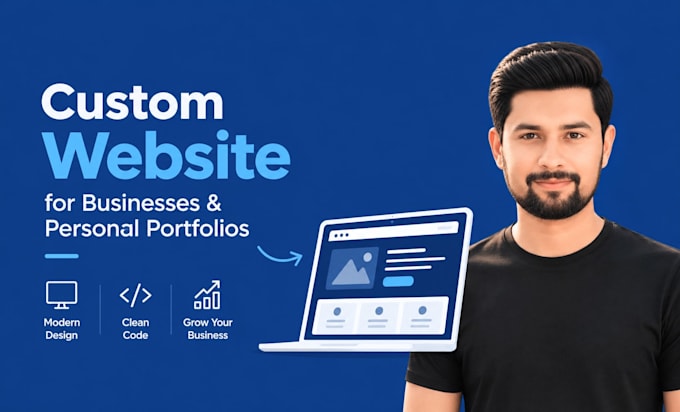 build fully custom website for businesses and personal portfolios