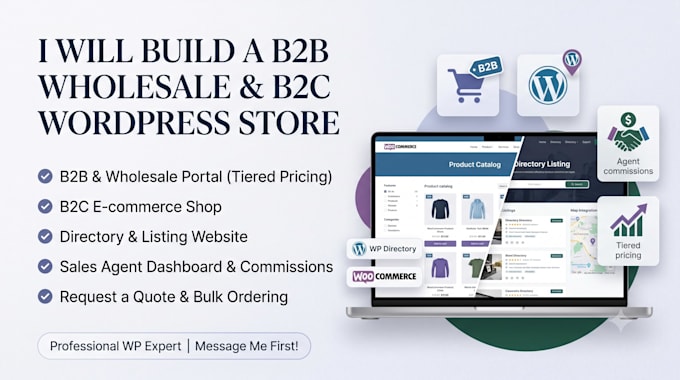 build a b2b wholesale and b2c wordpress directory or woocommerce store
