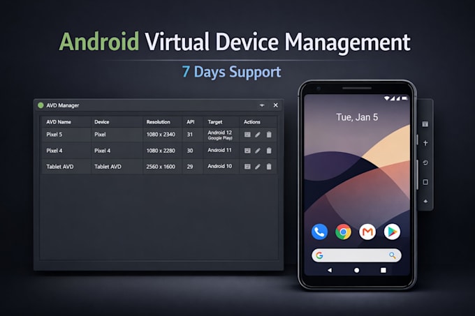 professionally maintain android virtual devices
