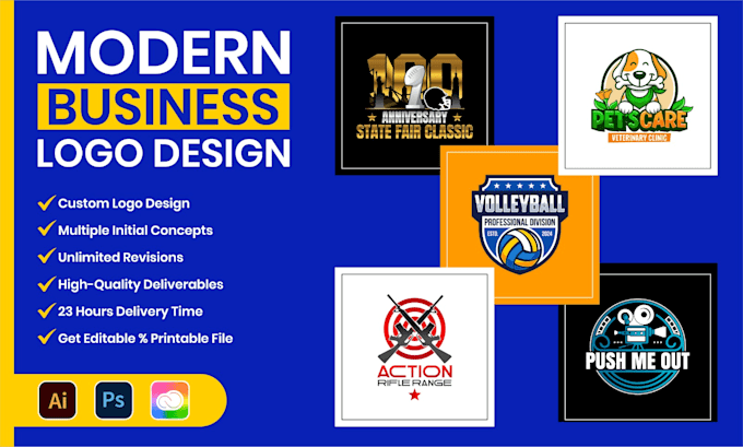 design custom modern brand logo design and redesign