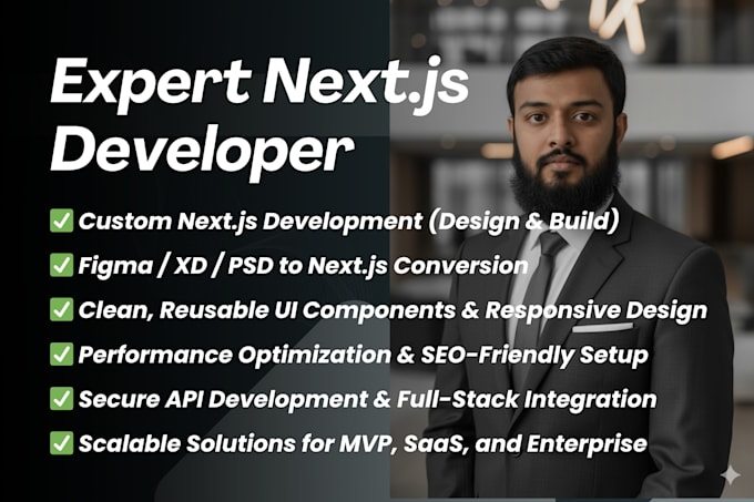 be your web app developer reactjs developer nextjs developer