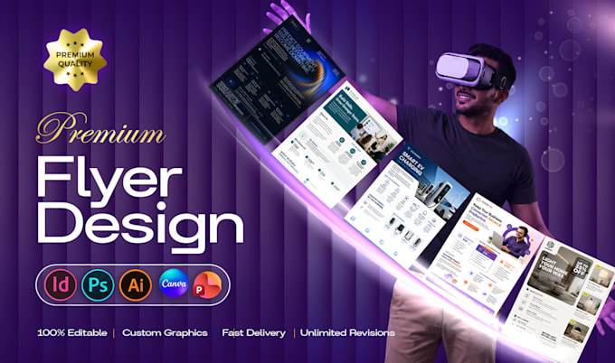 design modern one pager, corporate one pager, marketing or pitch deck flyers