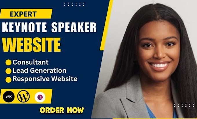 keynote speaker website, public speaker website performance coach website wix