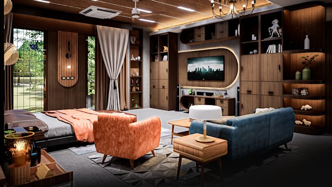 design interior with realistic renders
