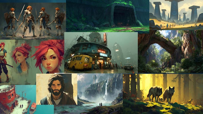 create stylized ai concept art with midjourney