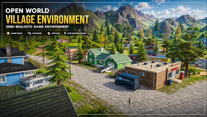 unity game environment with optimized lighting for mobile