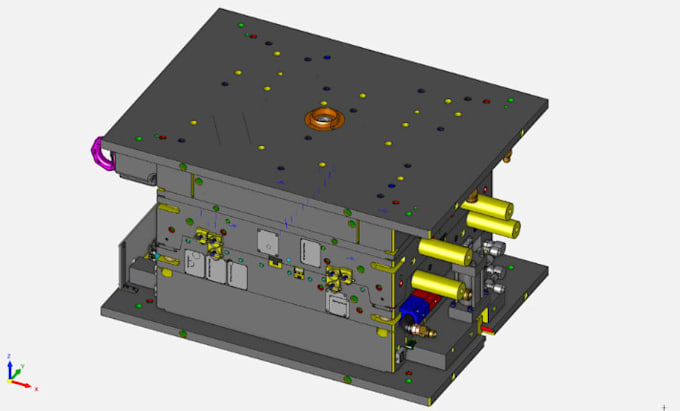 design injection mold plastic mold tooling cad model with dfm for manufacturing