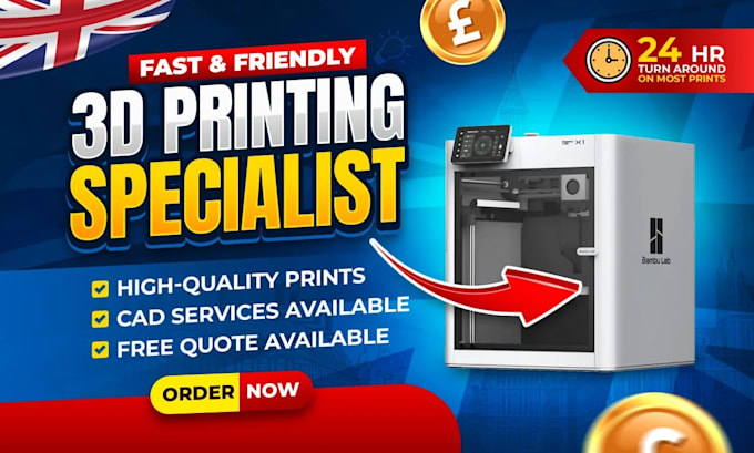 uk 3d printing design and print