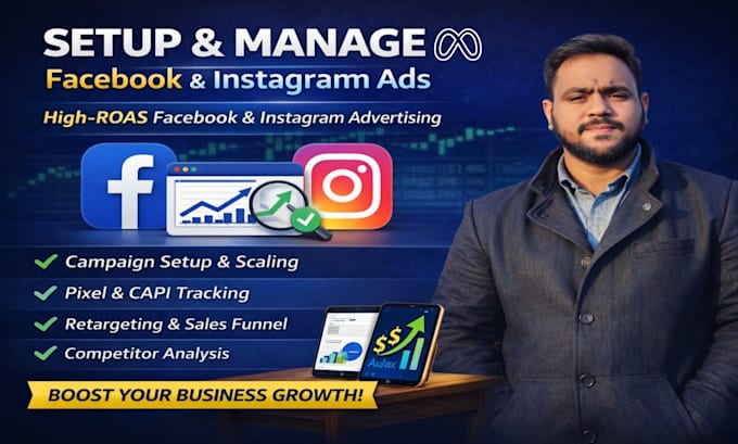 setup and manage facebook and instagram ads with pixel and capi tracking