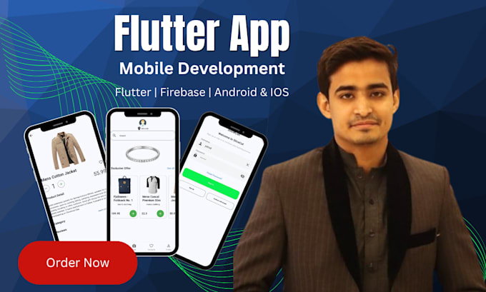 develop a professional flutter mobile app for android and ios with firebase
