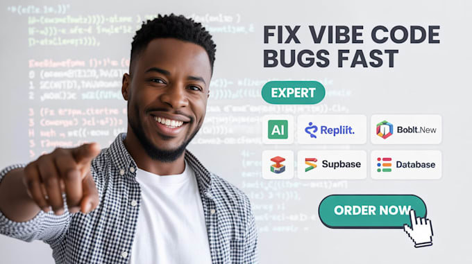 Fix vibe code bugs and errors in lovable replit bolt base44 apps by ...