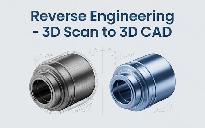 Do reverse engineering 3d scan, stl, obj, point cloud to solid cad step ...