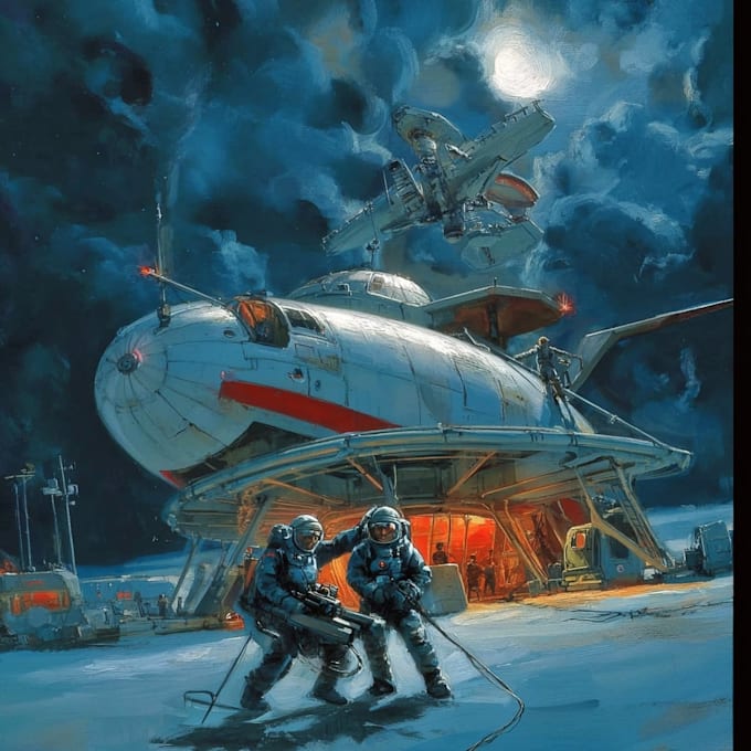 draw sci fi illustration and sci fi art