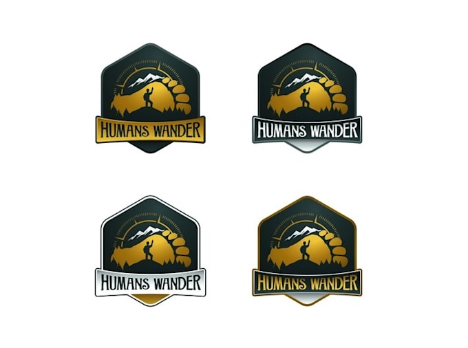 design modern unique humans wander logo