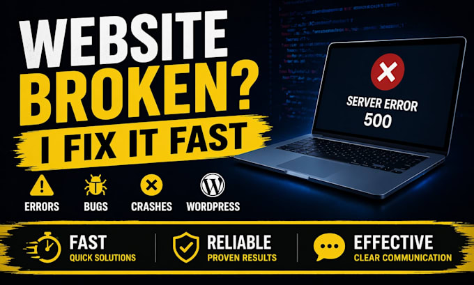 fix website errors, bugs or issues fast on any platform
