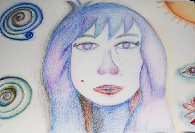 draw you a sketch with colored pencils