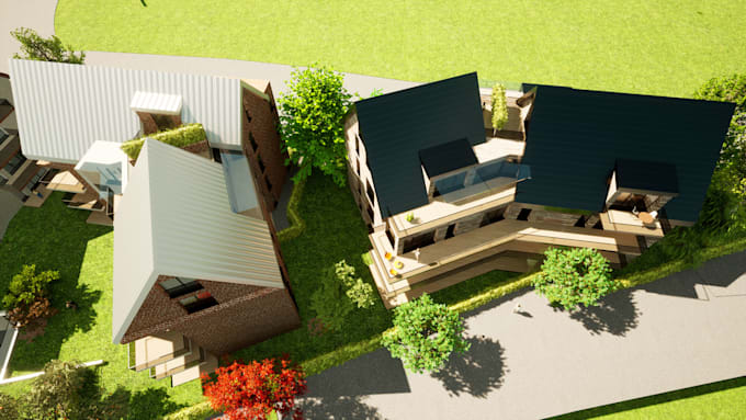 create stunning visualization, exterior 3d rendering