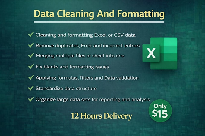 clean, fix and format excel data