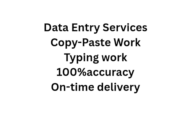 do accurate data entry and copy paste work