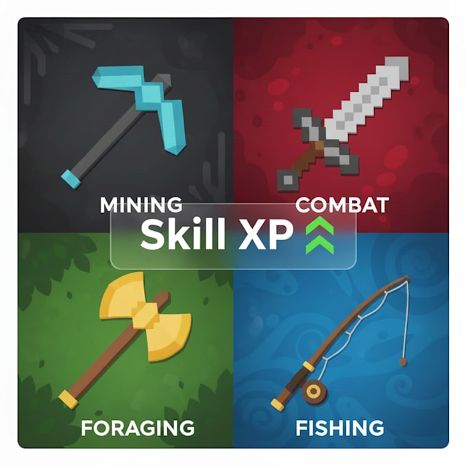 help you with skills xp in hypixel skyblock