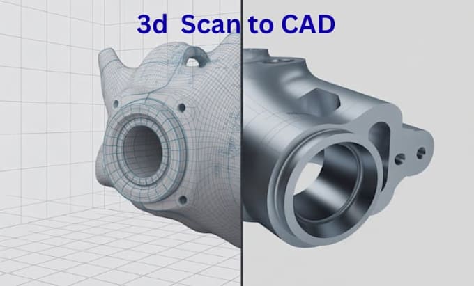 Reverse engineer scan stl obj to cad step for 3d printing by ...