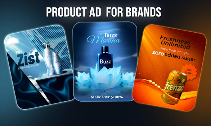 create product advertisement visuals for brands