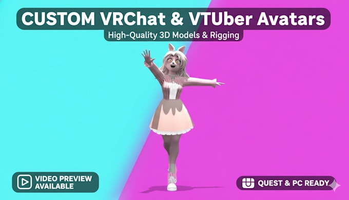 create a custom vrchat avatar or vtuber model with rigging