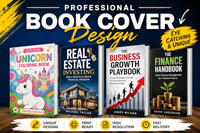design coloring book covers, real estate, business and  finance book covers
