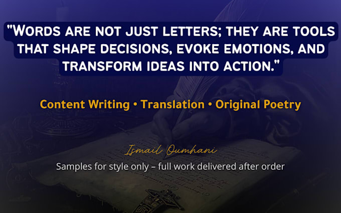provide professional translation and creative writing
