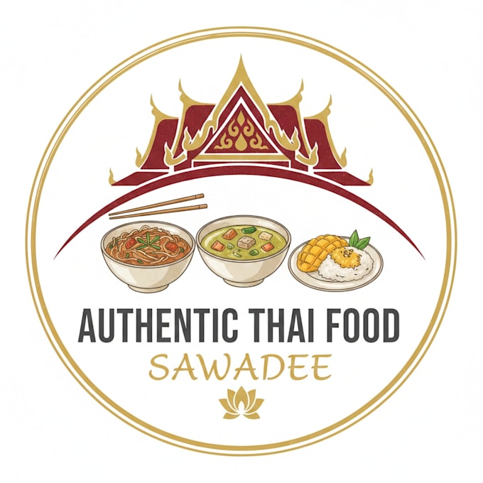 design an authentic thai food restaurant logo