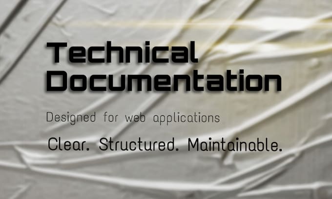 create clear technical documentation for your web project
