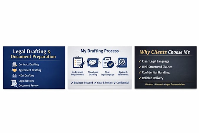 draft contracts, ndas and business agreements professionally