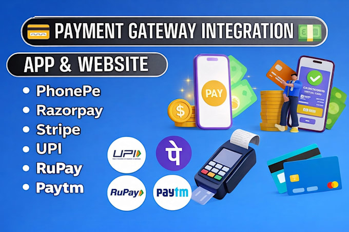 fix payment gateway issues and integrate stripe paypal razorpay in 24 hours