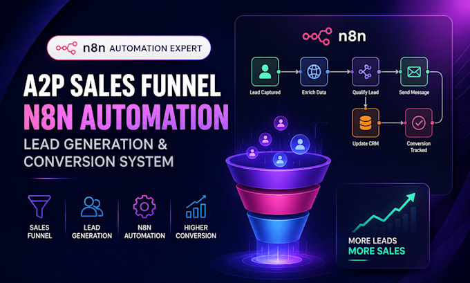 build a2p sales funnel n8n automation workflow lead generation conversion system