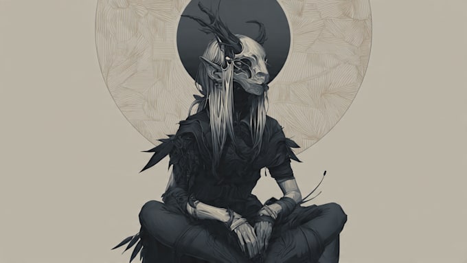 draw dark art illustration