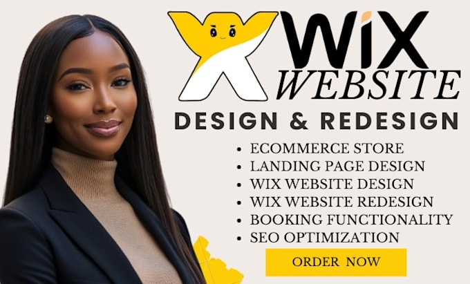 build clean, modern wix ecommerce online store, wix website landing page design