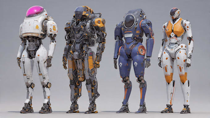 draw your robot, mecha or futuristic concept characters