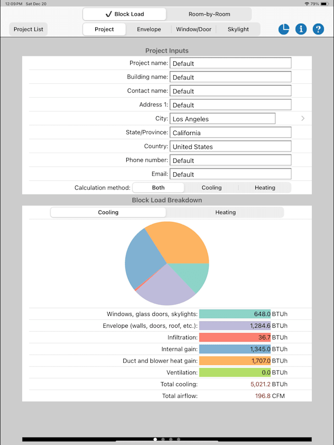 create a load calculation for a mini split hvac system