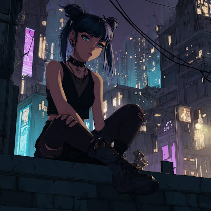 create art in cyberpunk style