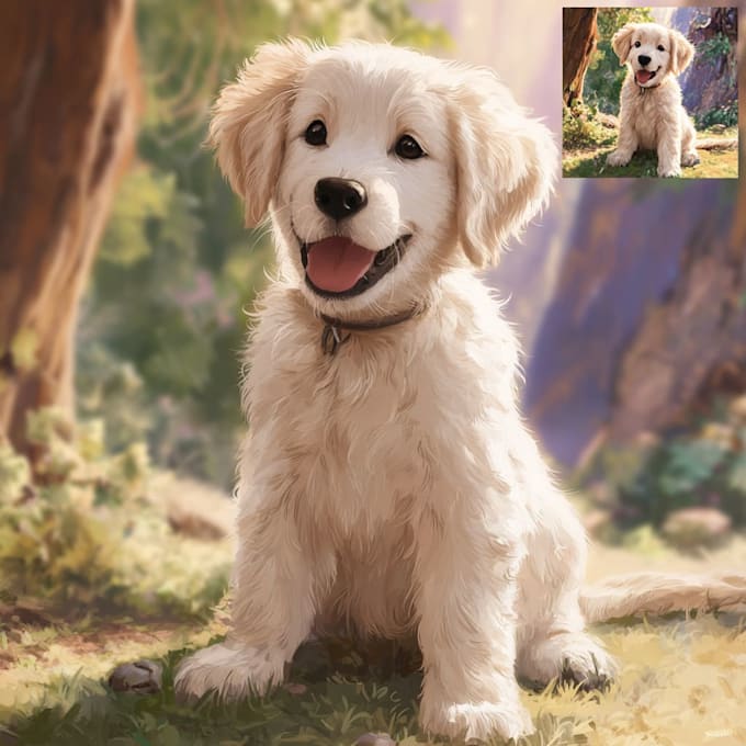Draw a cute disney style pet portrait by Royediatud | Fiverr