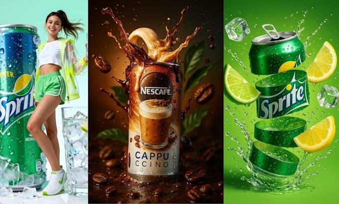 create cinematic photoshop product manipulation for ads