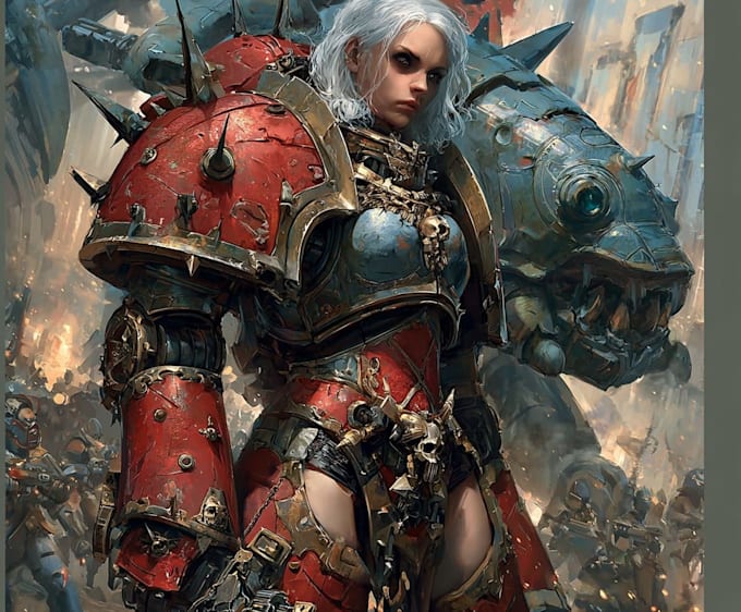 illustrate a warhammer 40k art