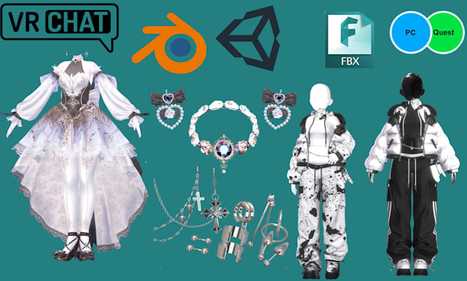 Créer des vêtements, accessoires et avatar 3d personnalisés pour vrchat ...