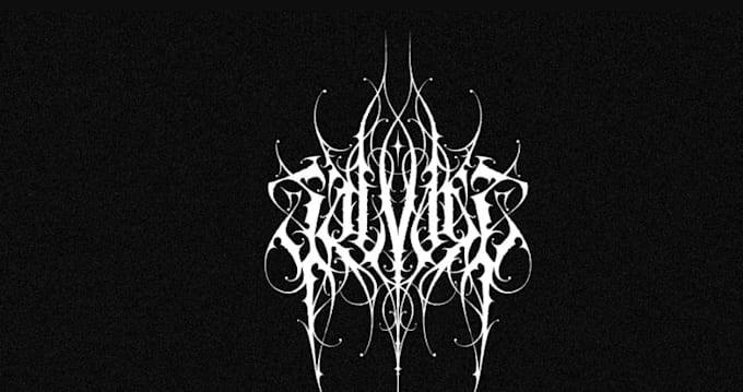 make a premium hand drawn black metal logo