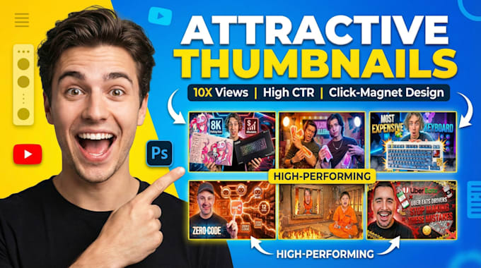 design high CTR youtube thumbnails to boost your views