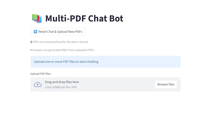 build ai chatbot that answers questions from multiple PDF documents
