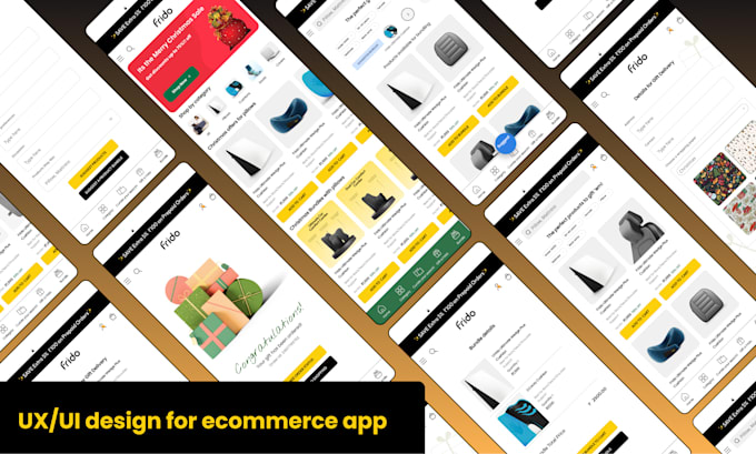 design the UI for upto 20 mobile screens